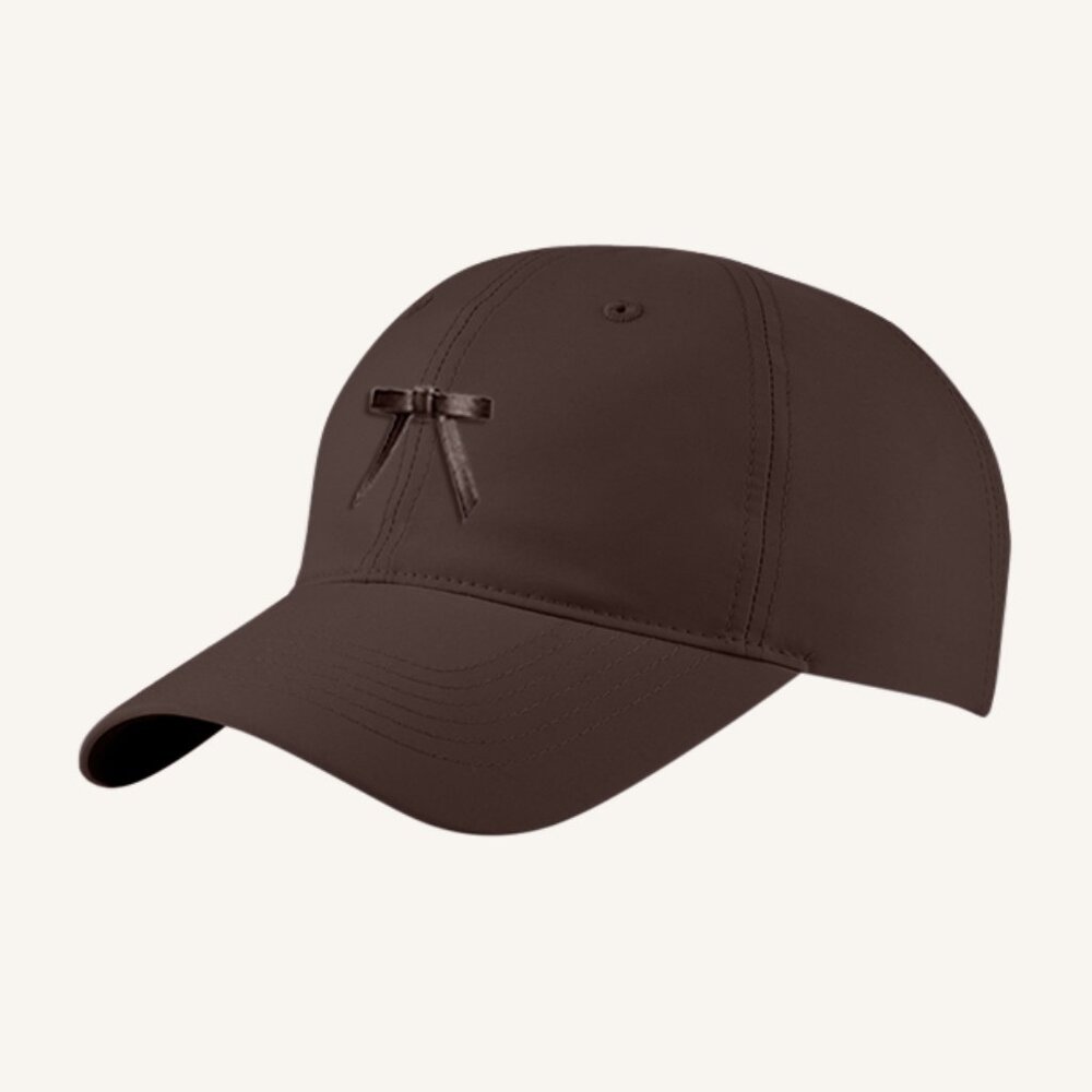 M.A.M.A. - Women's Dark Brown Hightail Hat With Dark Brown Bow - Golf Cap